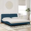 vidaXL Cama com colch&atilde;o 180x200 cm veludo azul