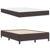 vidaXL Cama Box com colch&atilde;o Marrom Escuro 140 x 190 cm tecido