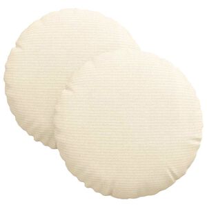 vidaXL Almofadas de Assento 2 unid. Tecido de Veludo Cotele Creme