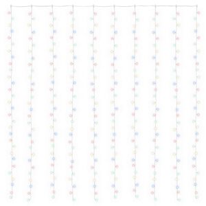 vidaXL Cortina de luzes 300 LED Multicolorido 300 x 300 cm