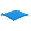 vidaXL Cadeiras de jardim c/ almofad&otilde;es azul 4 pcs teca maci&ccedil;a