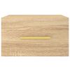 vidaXL Mesas de cabeceira parede 2 pcs 35x35x20 cm cor carvalho sonoma