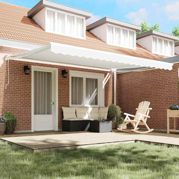 vidaXL Toldo Branco 450 x 300 x 165 cm Poli&eacute;ster e Metal