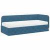 vidaXL Estrutura de Cama de Canto Azul 80 x 200 cm Veludo