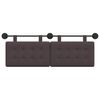 vidaXL Cabeceira Suspensa Marrom Escuro 130 x 55 x 5 cm tecido