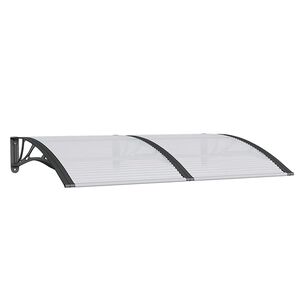 vidaXL Toldo de porta 150x100 cm policarbonato preto