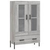 vidaXL Arm&aacute;rio alto derivados de madeira 69,5x31x115cm cinza sonoma