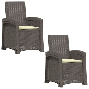 vidaXL Cadeira de Jardim Reclin&aacute;vel com Apar&ecirc;ncia de Rattan 2 pcs