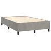 vidaXL Cama box spring c/ colch&atilde;o/LED 120x200 cm veludo cinzento-claro