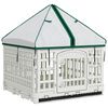vidaXL Playpen para c&atilde;es de 4 pain&eacute;is com telhado 122 x 106,5 x 82 cm