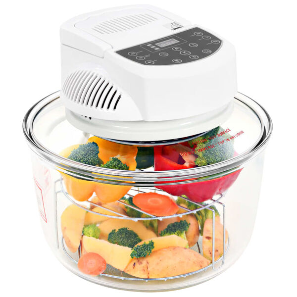 vidaXL Forno halog&eacute;neo c/ anel extens&atilde;o e temporiz. digital 1400 W 17L