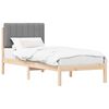 vidaXL Estrutura de Cama com Cabeceira Estofada Cinzento-claro