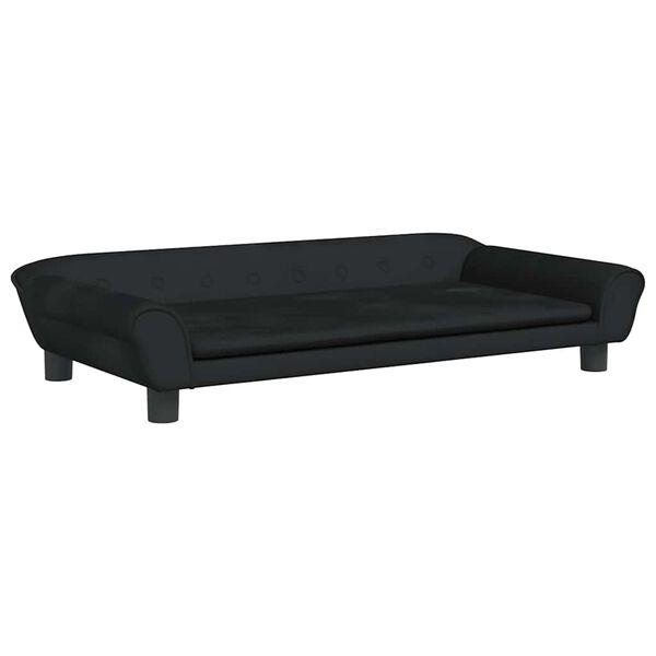vidaXL Cama para cães 100x50x21 cm veludo preto