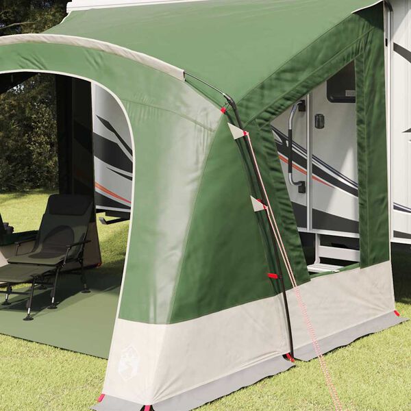vidaXL Barraca de Caravana com telhado Verde 410 x 275 x 245 cm
