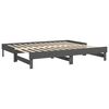 vidaXL Sofá-cama de puxar 2x(100x200) cm pinho maciço cinza