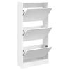 vidaXL Sapateira 60x21x125,5 cm derivados de madeira branco