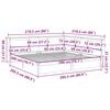 vidaXL Cama com estante sem colch&atilde;o 200x200 cm pinho maci&ccedil;o