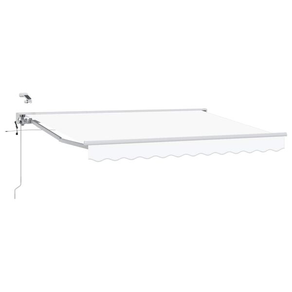 vidaXL Toldo Retr&aacute;til El&eacute;trico Branco 3 x 2,5 m