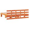 vidaXL Estrutura da Cama com cabeceira Castanho 140 x 190 cm