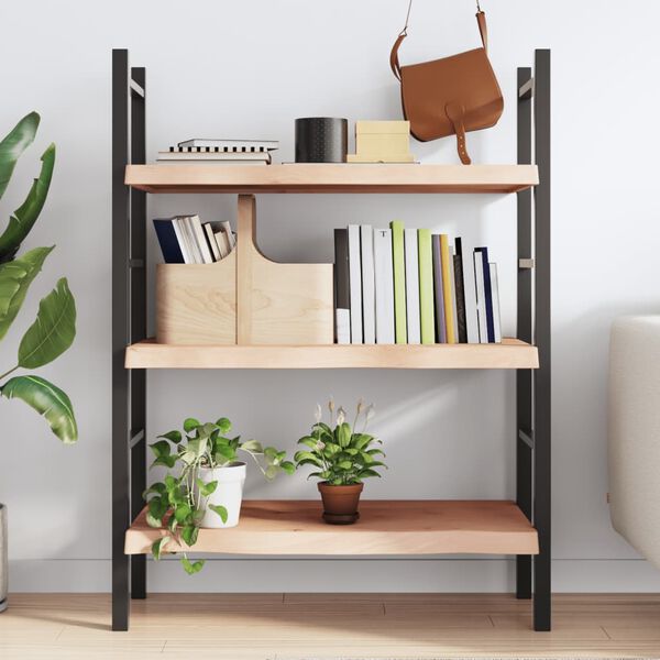 vidaXL Prateleira de parede 80x40x(2-6) cm carvalho maciço não tratado