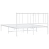 vidaXL Estrutura de cama com cabeceira 150x200 cm metal branco
