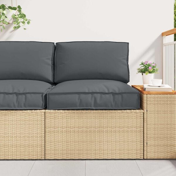 vidaXL Conjunto de Almofadas para Palete 2 pcs Antracite Tecido Oxford