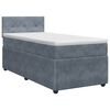 vidaXL Cama box spring com colch&atilde;o Cinzento-Escuro 90 x 190 cm Veludo