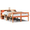 vidaXL Cama com estante sem colch&atilde;o 140x200 cm madeira maci&ccedil;a