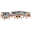 vidaXL 9 pcs conj. sof&aacute;s jardim c/ almofad&otilde;es madeira abeto-de-douglas
