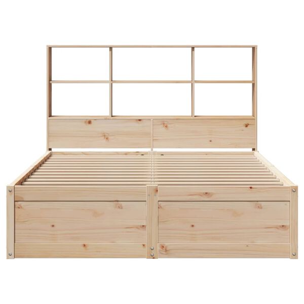 vidaXL Cama sem colch&atilde;o 140x190 cm madeira de pinho maci&ccedil;a