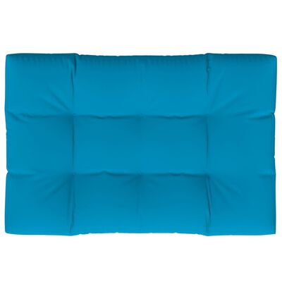 vidaXL Almofadão para sofá de paletes 120x80x12 cm tecido azul