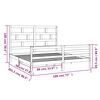 vidaXL Estrutura de cama super king 180x200 cm madeira maciça