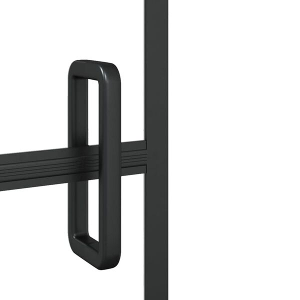 vidaXL Divis&oacute;ria de chuveiro ESG 100x140 cm preto