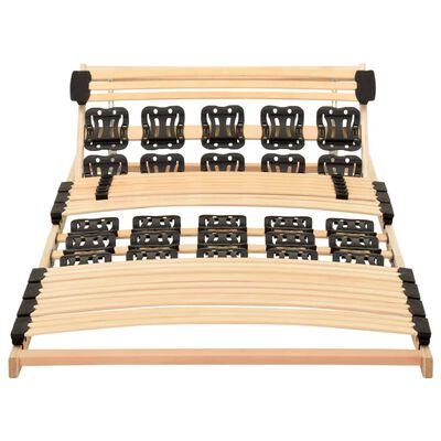 vidaXL Estrutura de cama com 38 ripas e cabeceira ajustável 90x200 cm