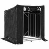 vidaXL Rack de lenha tampa chuva 100,5x100,5x110,5cm a&ccedil;o galvanizado