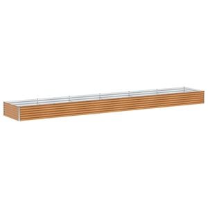 vidaXL Canteiro de jardim elevado Marrom Claro 582 x 100 x 36 cm