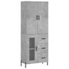vidaXL Arm&aacute;rio alto 69,5x34x180 cm derivados de madeira cinza cimento