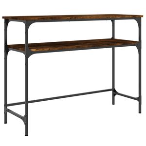 vidaXL Mesa consola 100x35,5x75cm derivados de madeira carvalho fumado
