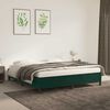 vidaXL Estrutura de cama sem colch&atilde;o 160x200 cm veludo verde-escuro