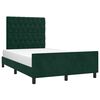 vidaXL Estrutura de cama com colch&atilde;o verde escuro 120x190 cm Veludo