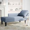 vidaXL Chaise lounge com almofada tecido corduroy azul