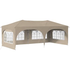 vidaXL Tenda de Festa Pop-up 575 x 288 x 245 cm Creme Tecido Oxford
