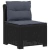 vidaXL Sof&aacute; de Jardim 1 Lugar com Almofadas Look Rattan PP Antracite