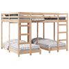 vidaXL Estrutura de Cama Beliche Tripla Castanho 160 x 200 cm
