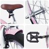 vidaXL Bicicleta Infantil 18 Polegadas para 5-7 anos Rosa Claro