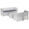 vidaXL Sof&aacute; de Jardim de 5 Pessoas com Almofadas Visual de Rattan PP