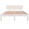 vidaXL Estrutura cama pequena casal 120x190 cm pinho maciço branco
