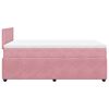 vidaXL Cama boxspring com colch&atilde;o 120x200 cm veludo rosa