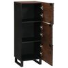 vidaXL Highboard Castanho 40 x 33 x 110 cm Madeira de mangueira maci&ccedil;a
