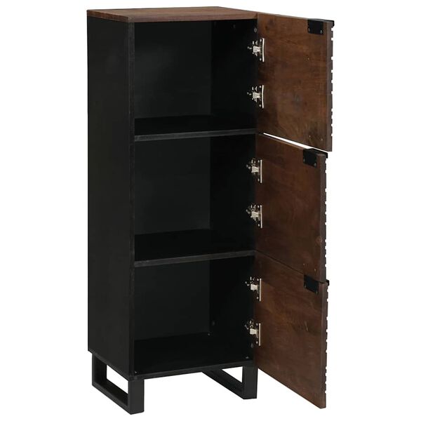 vidaXL Highboard Castanho 40 x 33 x 110 cm Madeira de mangueira maci&ccedil;a